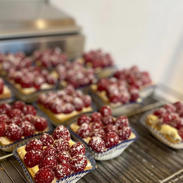 Tartelette aux framboises  &agrave; Vieux-Berquin